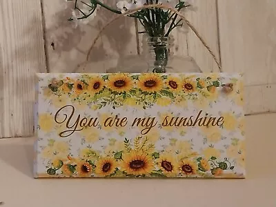 ❤️ You Are My Sunshine Wooden Plaque. Handmade Wall Hanging Sign. Sunflowers ❤ • £6.50