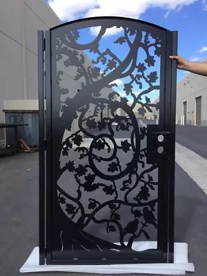 Metal  Contemporary Gate Custom Iron Steel  Entry Pedestrian Gate. 36x72 • $1549