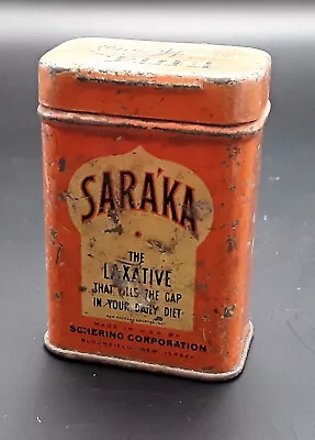 Vintage Sara'Ka Laxative Tin / Box • $3.95