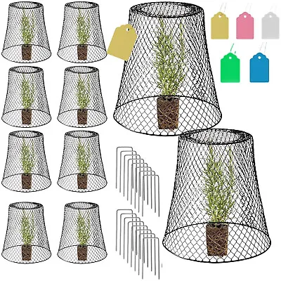 10Pack Chicken Wire Cloches Plant Cover Garden Plant Protector Cover With Labell • $26.99