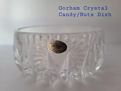 Gorham Germany Vintage Althea Lead Crystal Clear Candy Dish/Trinket Small Bowl • $23.95