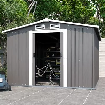 10x12 FT Extra Large Metal Outdoor Storage Shed Heavy Duty Tool Storage House • $499.99