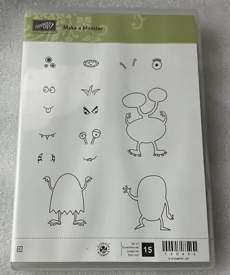 MAKE A MONSTER- RETIRED-STAMPIN UP Stamp Set #120606 - USED CARDS SCRAPBOOKING • $5.95