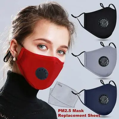 Reusable Face Masks With  Breath Valve With 2 Filter • $6.99