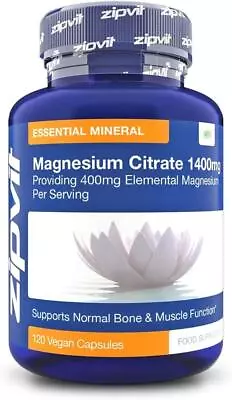 £12.08 • Buy Magnesium Citrate 1400mg Pack Of 120 Vegan Capsules By Zipvit