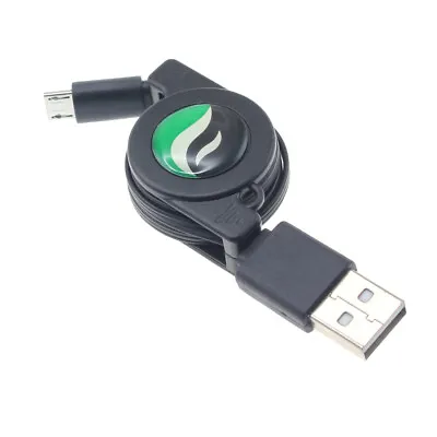 RETRACTABLE MICRO USB CABLE CHARGER CORD SYNC POWER WIRE BLACK For CELL PHONES • $8.44
