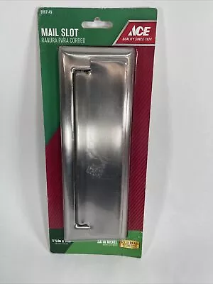 ACE MAIL SLOT 1.5  X 7  SOLID BRASS SATIN NICKEL FINISH NEW IN PACKAGE 5367149 • $24.95