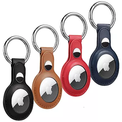 Digicharge PU Leather Case For AirTag Protective Leather Keyring For AirTags • £9.99