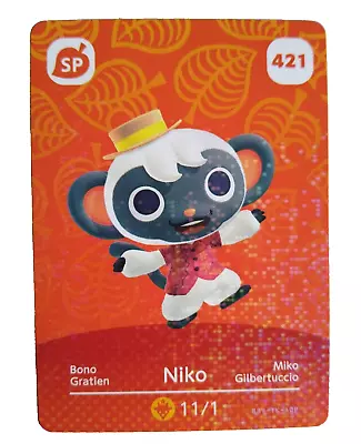 Niko Animal Crossing Amiibo Card 421 Series 5 Official Nintendo New Horizons • £7.95