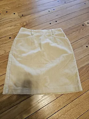 Eddie Bauer 6 Golden Tan Corduroy Skirt • $16