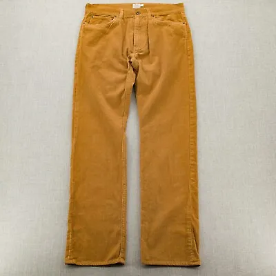 J.Crew Vintage Mens Corduroy Jeans Slim Straight Fit Pockets Brown Sz 34X32 • $20.88