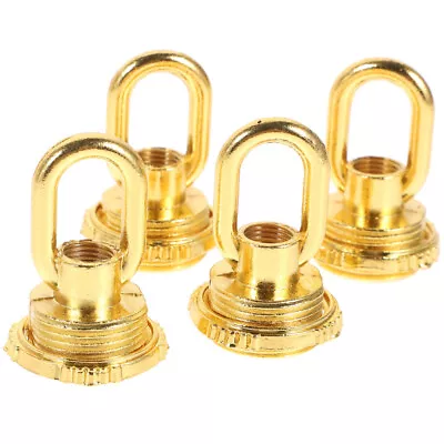  4 Pcs Plating Chandelier Hanging Ring Heavy Duty Ceiling Hooks Coat Hanger • £13.45