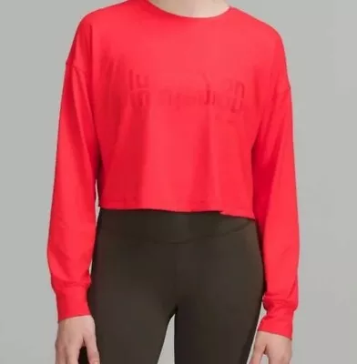Excellent Condition Lululemon Muscle Love Long Sleeve Love Red Size 4 • $8
