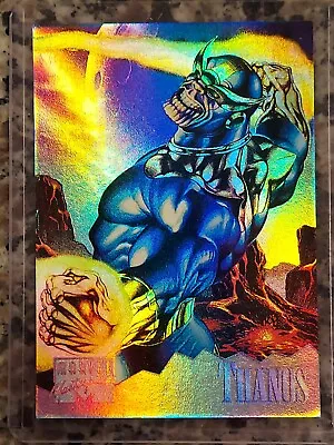 1995 Marvel Masterpieces 🔥 Thanos Holoflash Insert Chase Card # 7 Of 8 RARE • $50