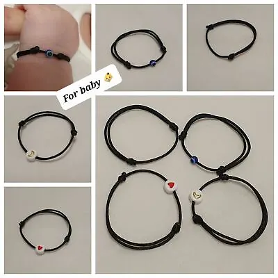 For Baby Handmade Kabbalah Black Cord Lucky Bracelet Protection Evil Eye Succes • £3.79