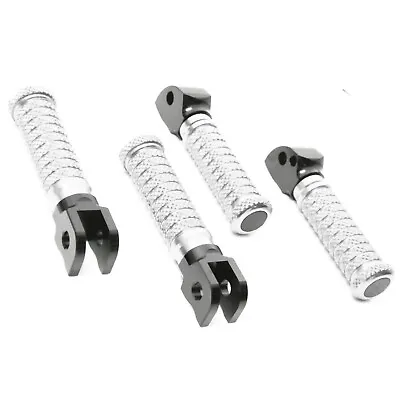 Silver POLE CNC Rear Rider Front Foot Pegs For Vmax 1700 09-11 12 13 14 15 16 17 • $88.99