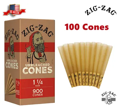 Zig-Zag® Unbleached Paper Cones 1 1/4 Size 100 Pack Fast Shipping • $15.75