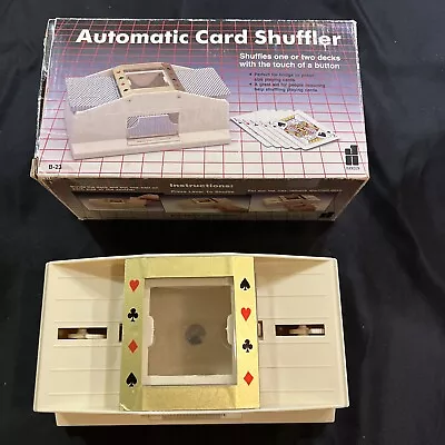 Vintage Automatic Card Shuffler With BOX 1 Or 2 Decks Good Shape Complete W/TRAY • $15.09