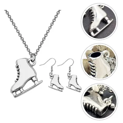  3 Pcs Skate Earring Necklace Alloy Men And Women Layered Necklaces For Ice • £9.78