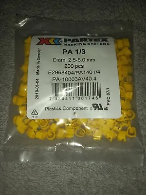 £2.99 • Buy Partex PA1/3 Cable Markers - Numbers 4