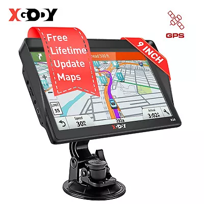 9 Inch Car Sat Nav GPS Navigation 8GB Free Lifetime UK & EU Maps Touch Screen UK • £60.99