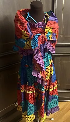 Diane Freis Vintage 80’s Dress With Matching Scarf Shawl • $59