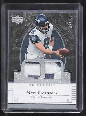 2007 UD Premier #PP2-MH Matt Hasselbeck Dual Patch #'d /99 • $14.95