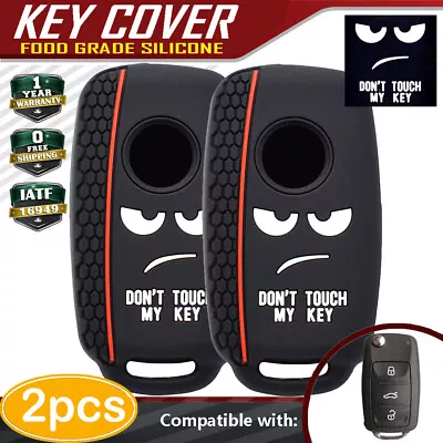 2pc For Volkswagen Key Fob Case Cover 3 Button Mk6 Holder Vw Gti Golf Tiguan Cc • $8.96