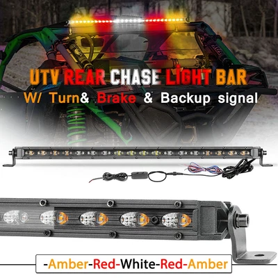 $59.59 • Buy ARWRA 20  UTV Rear Chase LED Light Bar Strobe W/Reverse Brake Turn Polaris RZR