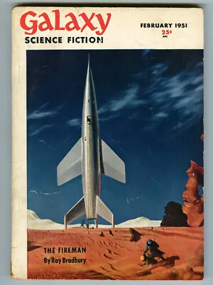 Rare February 1951 GALAXY SCIENCE FICTION Magazine! The FIREMAN By Ray BRADBURY! • £160.62