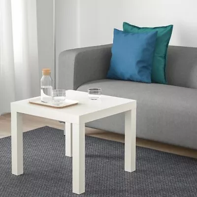 Ikea LACK Small Side Table Bedroom Hallway Tea Coffee Drink Home White 55x55cm • £20.99