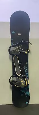 Burton All-Mountain Snowboard Sporting Equipment With Bindings Black Blue • $33