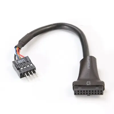 USB 3.0 20-Pin Header Female To USB 2.0 9-Pin Male Adapter Converter Cable  • $3.29