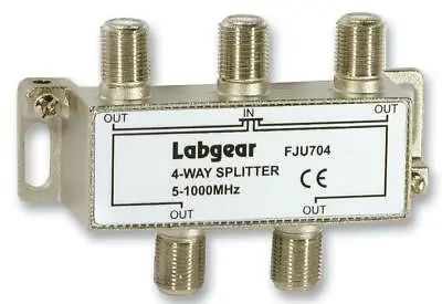 Splitter 4-way Uhf 5-1000mhz Signal Splitter Aerial & Satellite Equ For Labgear • £21.55