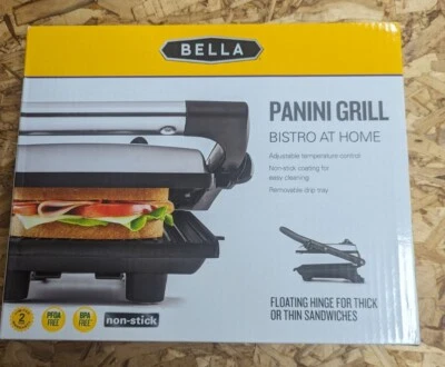 $35.99 • Buy Bella Panini Grill Press Non Stick Bistro At Home Brand New