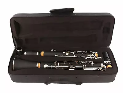 G Key Clarinet Ebonite Wood With Clarinet Case 17key Nickel Plated Key Black • $140.99