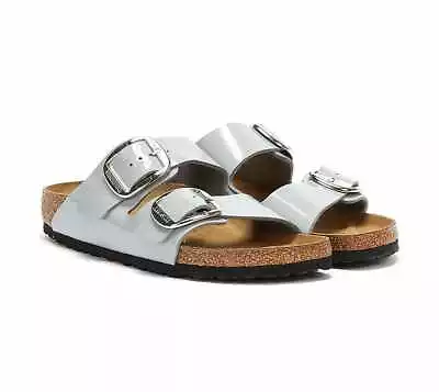 CLEARANCE Birkenstock BF ARIZONA BIG BUCKLE Patent Alloy (Silver Buckles) BNIB • $159.95