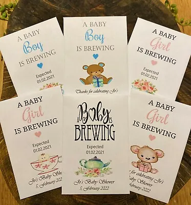 Baby Shower Favours A Baby Is Brewing Envelopes Various Designs Gift Favour Pack • £5.98