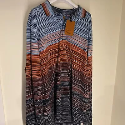 Missoni Long Sleeve Polo T Shirt Men’s Designer Size XXL • £80