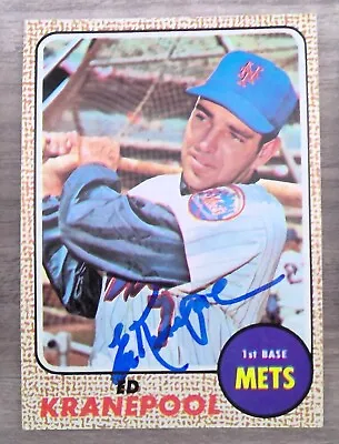 Ed Kranepool 1968 Topps #92 Signed Autographed Cards New York Mets • $13.99