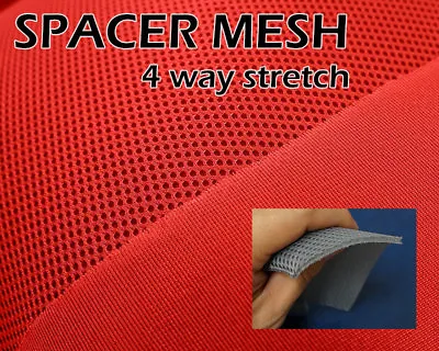 Spacer Mesh Fabric Nylon Spandex 60  Wide Stretch 5 Yards 5 Colors • $50
