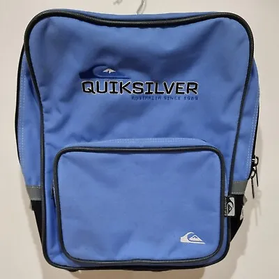 Quiksilver Backpack Cornflour Blue 1992 Vintage Insulated Surf Skate Snow • £49.58