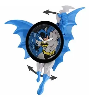 Batman Motion Wall Clock: DC Comics Pendulum Action Moving Arms & Legs NEW! • $24.98