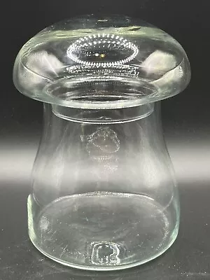 MCM Retro Libbey 6.75” Mushroom Shape Clear Glass Jar Terrarium Canister Vintage • $29.99