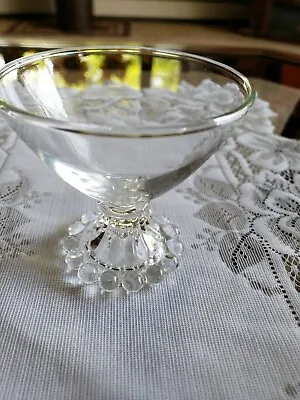 Vintage FIRE KING BUBBLE Berwick Boopie Stem Champagne Sherbet Glass • $4