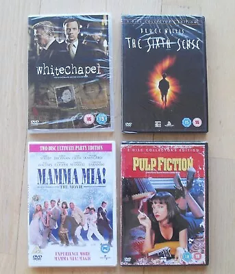 £1.99 • Buy 4 X DVDS - Mamma Mia - Whitechapel - Pulp Fiction - Sixth Sense ALL NEW & SEALED