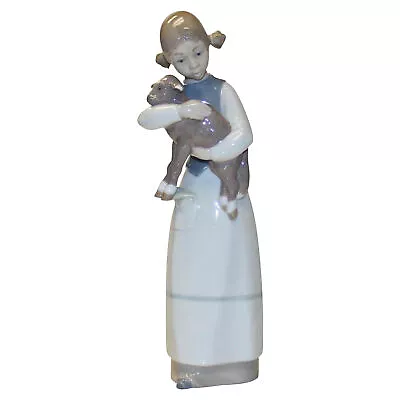 Lladro Figurine Girl With Lamb (1010) 8.7  No Box • $70
