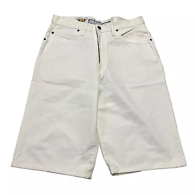 Vintage 80s Z Cavaricci White Denim Shorts Mens 33 NOS • $60