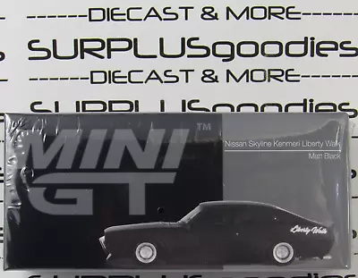 2024 Mini-GT Overseas Edition: Matt Black NISSAN SKYLINE KENMARI Liberty Walk • $14.95