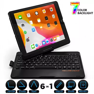 $133.94 • Buy For IPad 7th Gen 10.2  2019 Bluetooth Keyboard Case Roating Stand Pencil Holder